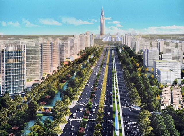 Phối cảnh dự án thành phố thông minh tại Đông Anh, Hà Nội.